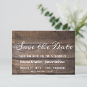 シンプルな木製の節約日程お知らせ エンクロージャーカード (スタンド正面)