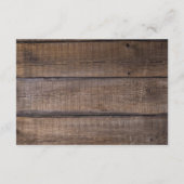 シンプルな木製の節約日程お知らせ エンクロージャーカード (裏面)
