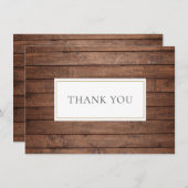 シンプルな木製パネル サンキューカード (正面/裏面)