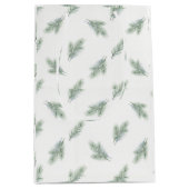 シンプルな松の法人クリスマスパターン ミディアムペーパーバッグ (正面)