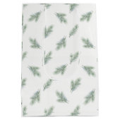 シンプルな松の法人クリスマスパターン ミディアムペーパーバッグ (裏面)