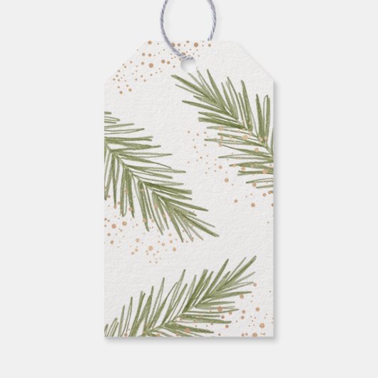 シンプルな松、クリスマスフォトギフトタグ ギフトタグ (裏面)