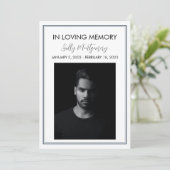 シンプルな枠線の葬儀プログラム 招待状 (スタンド正面)