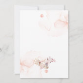 シンプルな桃の花のウェディング招待状 招待状 (裏面)