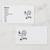 シンプルな棒の姿のアイススケートのTシャツおよびギフト 名刺 (正面/裏面)