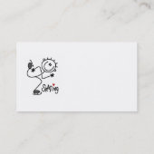 シンプルな棒の姿のアイススケートのTシャツおよびギフト 名刺 (裏面)