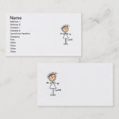 シンプルな棒の姿のナースのTシャツおよびギフト 名刺 (正面/裏面)