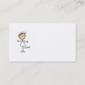 シンプルな棒の姿のナースのTシャツおよびギフト 名刺 (裏面)