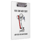 シンプルな棒の姿の歯科医のクリップボード クリップボード (右)