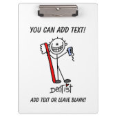 シンプルな棒の姿の歯科医のクリップボード クリップボード (正面)