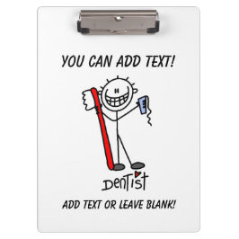 シンプルな棒の姿の歯科医のクリップボード クリップボード