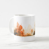 シンプルな森のブラシ描き コーヒーマグカップ (正面左)