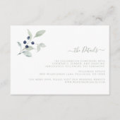 シンプルな植物のウェディングディテール エンクロージャーカード (正面)