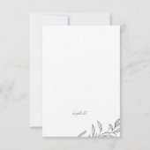 シンプルな植物の死別のサンキューカード サンキューカード (裏面)