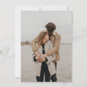 シンプルな植物の茎 緑の結婚式 Save the Date 招待状 (裏面)