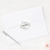 シンプルな植物の葉の手作り ラウンドシール (封筒)