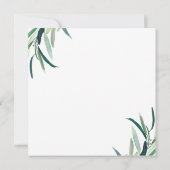 シンプルな植物モチーフの十字架付き ゴッドマザーへのお願いカード 招待状 (裏面)