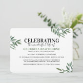 シンプルな植物水彩追悼招待状 招待状 (スタンド正面)