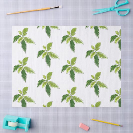 シンプルな植物画  薄葉紙 (クラフト)