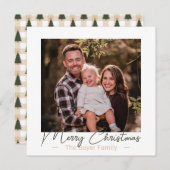 シンプルな楽しみ1枚の写真クリスマスカード シーズンカード (正面/裏面)