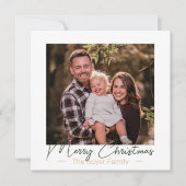 シンプルな楽しみ1枚の写真クリスマスカード シーズンカード (正面)