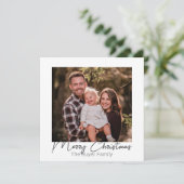 シンプルな楽しみ 1枚の写真の落書き クリスマスカード (スタンド正面)