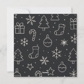 シンプルな楽しみ 1枚の写真の落書き クリスマスカード (裏面)