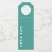 シンプルな歓迎ボトルネックタグ ターコイズ ボトルネックタグ (正面)