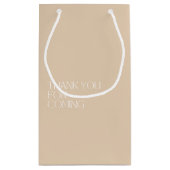 シンプルな歓迎/感謝の気持ちを込めた ブライダルシャワー スモールペーパーバッグ (裏面)