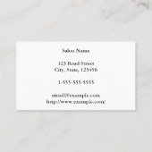 シンプルな毛のドレッサーの名刺きれいにすれば 名刺 (裏面)