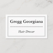 シンプルな毛のドレッサーの名刺きれいにすれば 名刺 (正面)