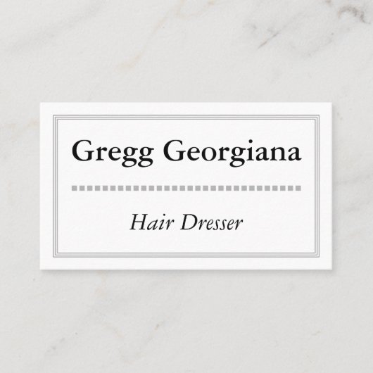 シンプルな毛のドレッサーの名刺きれいにすれば 名刺 (正面)