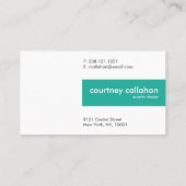 シンプルな水およびブラシをかけられたチタニウムの名刺 名刺 (裏面)