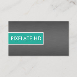 シンプルな水およびブラシをかけられたチタニウムの名刺 名刺