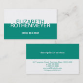 シンプルな水のパネルの名刺 名刺 (正面/裏面)