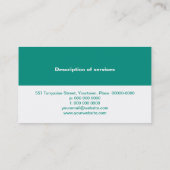 シンプルな水のパネルの名刺 名刺 (裏面)