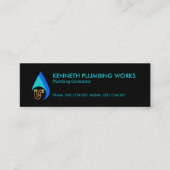 シンプルな水低下の特別な金ゴールドの管の配管 スキニー名刺 (正面)