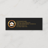 シンプルな水低下の特別な金ゴールドの管の配管 スキニー名刺 (裏面)