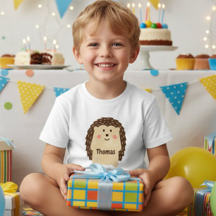 シンプルな水彩のハリネズミカスタム トドラーTシャツ