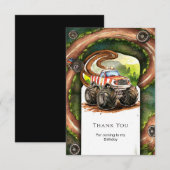 シンプルな水彩のモンスター トラックの誕生日 サンキューカード (正面/裏面)