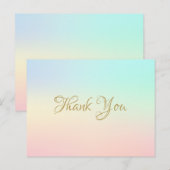 シンプルな水彩の色合いがビジネスに最適な感謝のカード ポストカード (正面/裏面)