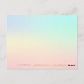 シンプルな水彩の色合いがビジネスに最適な感謝のカード ポストカード (裏面)