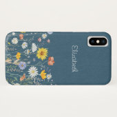 シンプルな水彩の野生の花のデザインが素朴でおしゃれ Case-Mate iPhoneケース (裏面(横))
