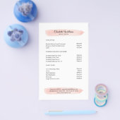 シンプルな水彩ピンク チラシ (シングル)