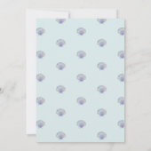 シンプルな水彩画のビーチ結婚式の保存日付 セーブザデート (裏面)