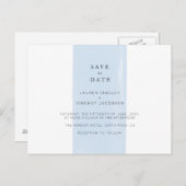 シンプルな水彩画の結婚式 Save The Date ポスター 案内ポストカード (正面/裏面)