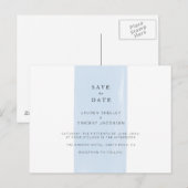 シンプルな水彩画の結婚式 Save The Date ポストカード (正面/裏面)