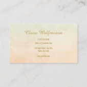 シンプルな水彩色調のプロフェッショナル 名刺 (裏面)