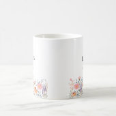 シンプルな水彩花柄ガーデンベビーシャワー コーヒーマグカップ (中央)