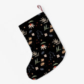 シンプルな水彩花 1 スモールクリスマスストッキング (裏面 (吊り時))
